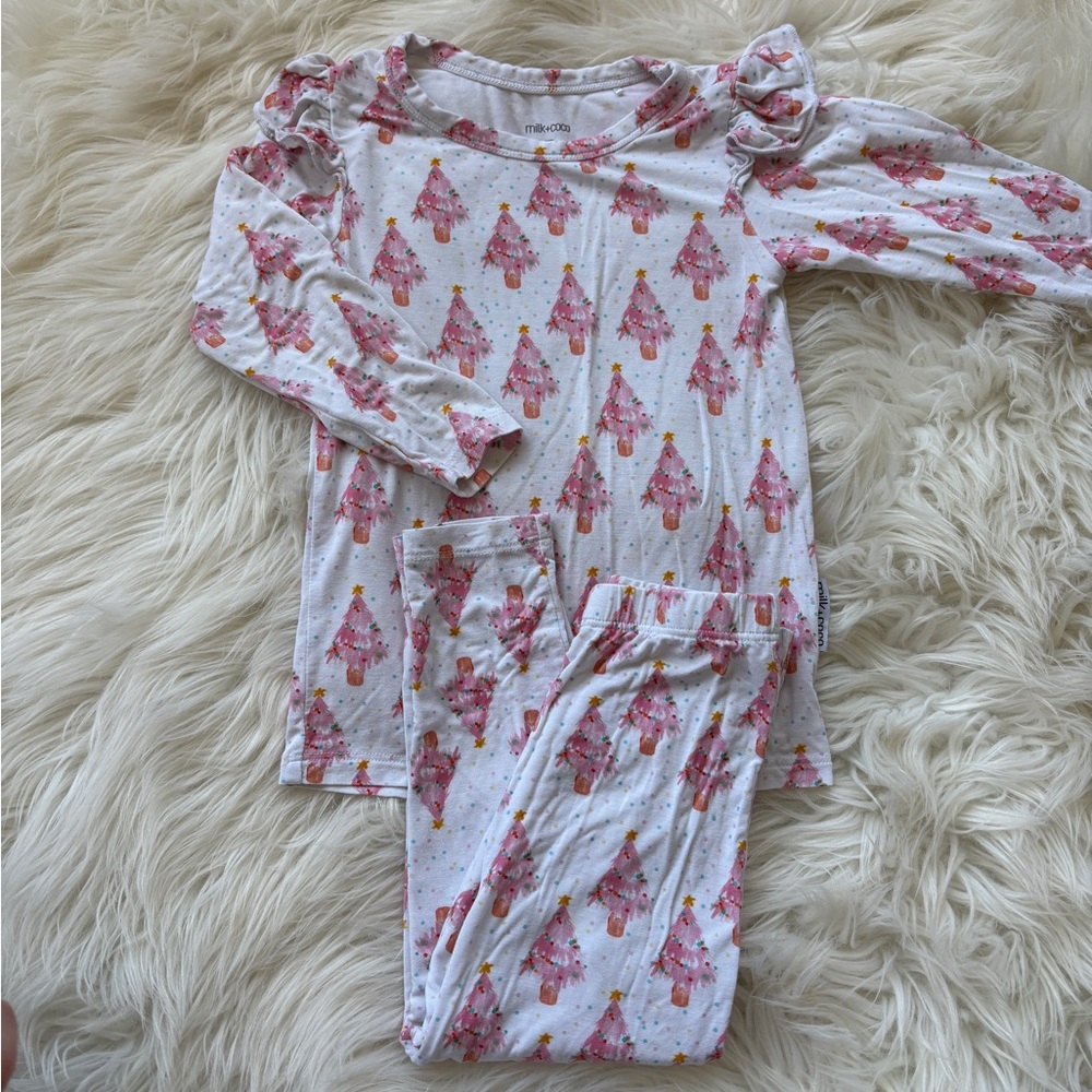 Milk + coco bamboo Christmas pj set